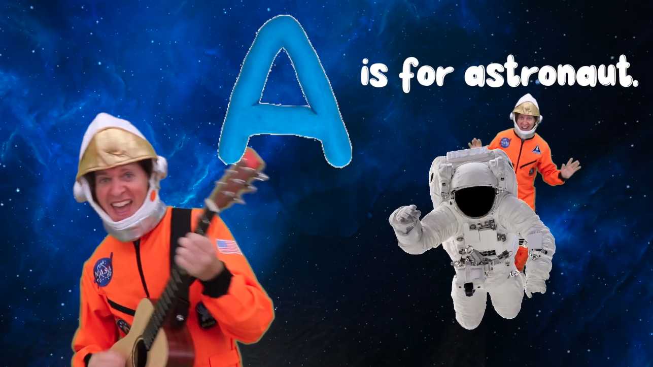کلیپ آموزش زبان کودکان با مت A is for Astronaut