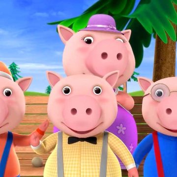 کلیپ آموزش زبان کودکانThree Little Pigs Songs From LBB